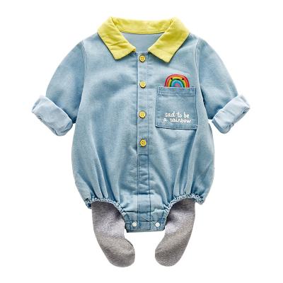 China Polyester/Cotton Winter Baby Boy's Rompers Baby Romper 2pcs Baby Pants Set for sale