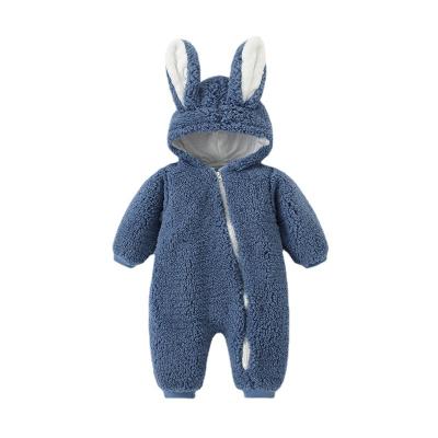 China Wholesale Hooded Warm Thick Winter Baby Zipper Romper Baby Newborn Infant Baby Romper Thickened Rompers BBN-121 for sale