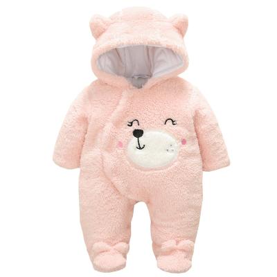 China High Quality Baby Hooded Romper Winter Thick Warm Infant Newborn Baby Thickened Rompers BBN-123 Wholesale for sale