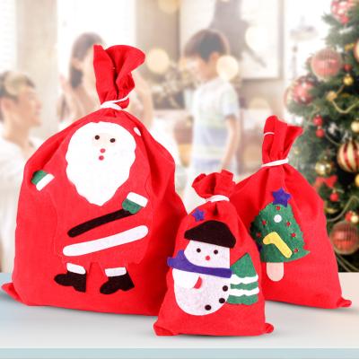 China Wholesale Cheap Christmas Santa Apple Gifts Polyester Bags for sale