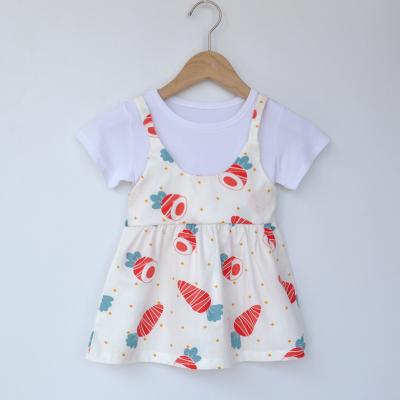 China Wholesale Washable Baby Dressing Strap Toddler Girl Summer Causal Dress for sale