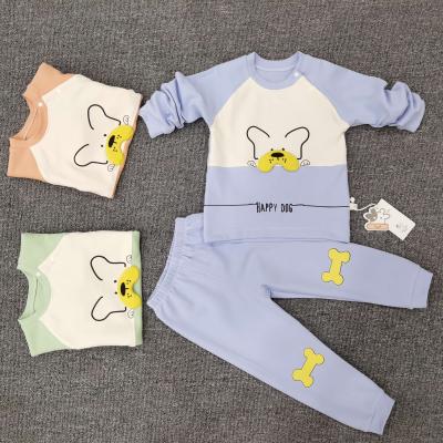 China Wholesale cotton +spandex baby clothes set stock cotton Ifant child pajamas kids clothes outfits for sale