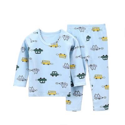 China Wholesale Boys Polyester/Cotton Kids Sleepwear Homewear Pajamas Two Piece Set Kids Pajamas 2 Piece Set Clothes For Boys And Girls for sale