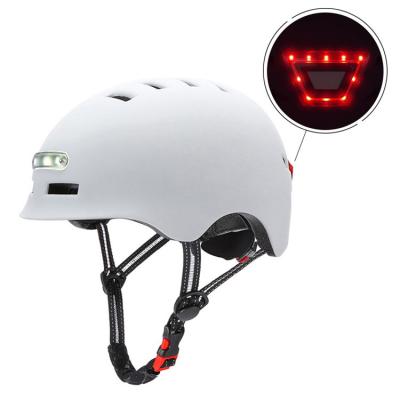 China â ‰ ¥ 10 Hours Certified Cycling Electric Bike Cycling Front Rear Lights Protective Urban Rider Helmet With Led Turn Signal Light for sale