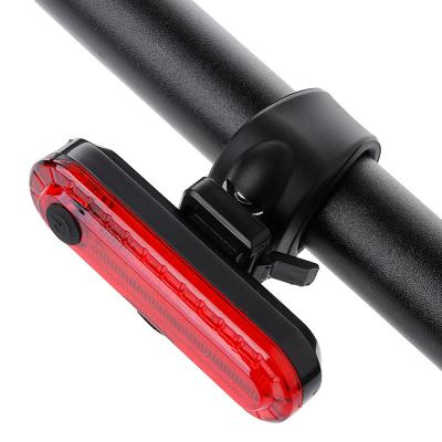 China High Brightness LED USB Rechargeable Cycle Light Waterproof Tail Light Mounting Bike Rear Bicycle Flashlight Accessories Rear Light for sale