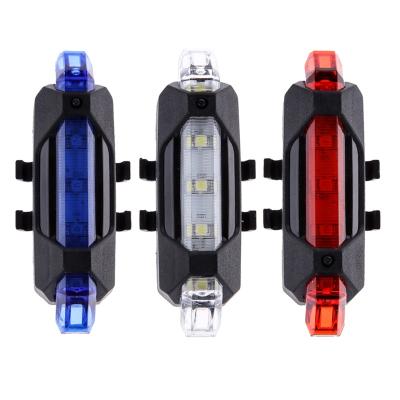 China Rainproof Bike Tail Light USB Charging LED Flashlight Safety Bicycle Bike Tail Warning Recycling Rear Light for sale