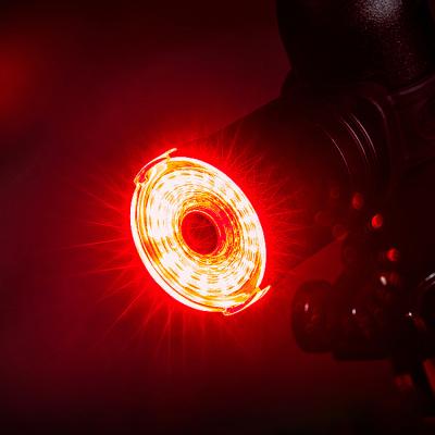 China 60lumen Manual and Automatic Bicycle USB Safety Rear Charging Light Warning Cycling Bicycle Light Brake Light for sale