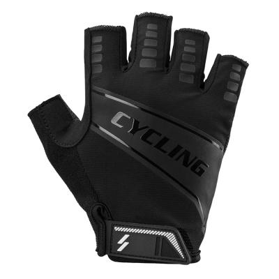 China Supplier Wholesale Price Fitness Hand Half Finger Safety Gold Non-slip Leather Outdoor Riding Waterproof Gloves For Bike Riding for sale