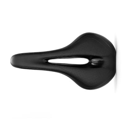 China Comfortable Ultralight Outdoor Bicycle Seat Mountain Road Bicycle Saddles Comfortable UV Black Hollow Cycling Cushion MTB Bike Seat PU Hollow Saddle for sale