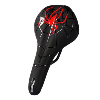 China Cool And Comfortable Seat Cushion Road Bike Mtb Pattern Spider Seat Bicycle Cycling Saddle Durable Cushion for sale