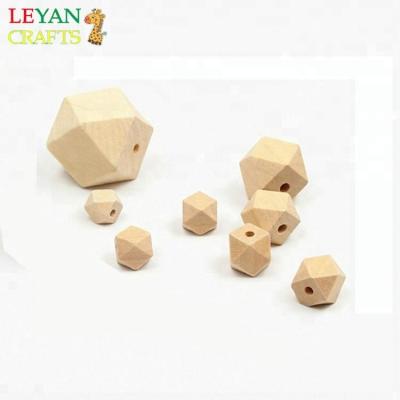 China Plus Size Unfinished Wooden Octagonal Wooden Beads for sale