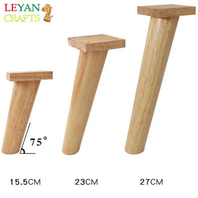 China Regular Teak Finish Cylinder LEGS/FEET For Mid Century Modern Furniture Notch for sale