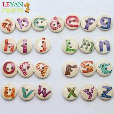 China Custom Fashion Printed Wooden Dry Cleaning Button For Kids Shirt And Clothes for sale