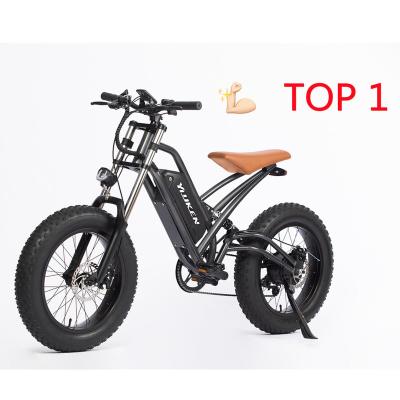 China 350W Steel Fat Tire 20 ebike 1000W Mountain Bike Bicycles 13Ah Inch Fat Bike Foldable Electric Vintage Style Electric Bike for sale