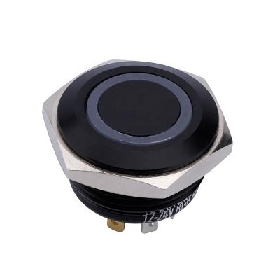 China Black Housing 1NO Mini Red Green RG LED 12mm 25mm Momentary Common Positive Bicolor Push Button Switch Metal 25mm for sale