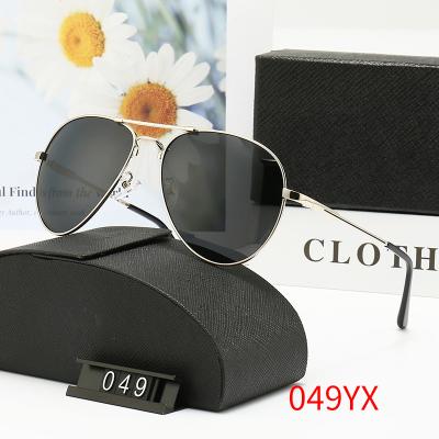 China Fashion Brand Sun Classic Pilot Glass Sunglasses Men Metal UV Reflected Sunglasses for sale