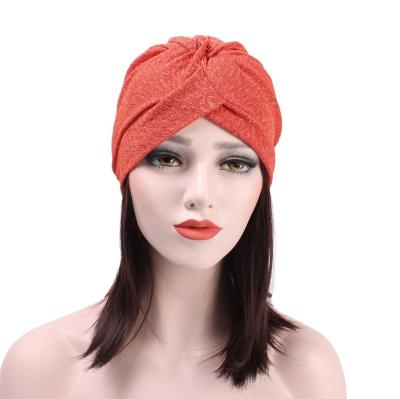 China 2017 Sale Fashion Design Winter Plain Color Turban Muslim Hijab Islamic Warm Comfortable Chemo Arab Headband Ladies for sale