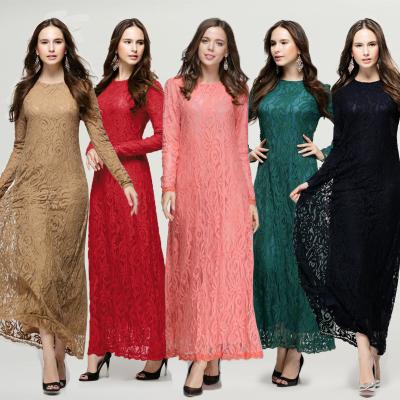 China Beautiful Lace New Arrival Muslim Dress Islamic Muslim Dresses For Women Wedding Moroccan Kaftans 2018 for sale