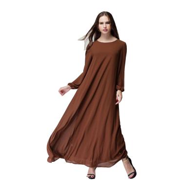 China Casual Ethnic Clothing In Plain Muslim Color Abaya Long Sleeve Maxi Dresses Online Wholesale for sale