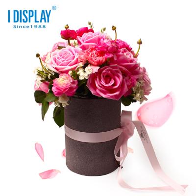 China Wholesale Biodegradable Luxury Cardboard Tube Gift Paper Packaging Flowers Ribbons Velvet Round Hat Box For Flowers for sale