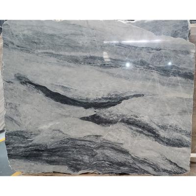 China shopping & Residential Building Projects Gray Color Marble, Cheap Natural Stone Slabs China Price Mountain Gray Marble Blue Veins for sale