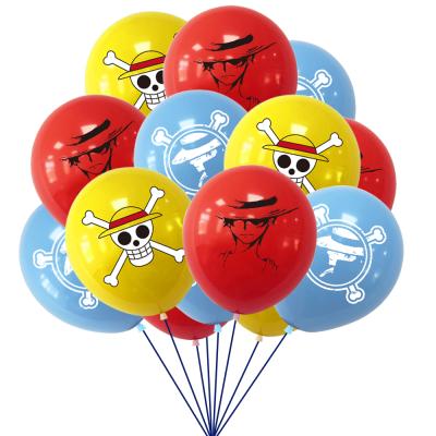 China One Piece Birthday One Piece Theme Party Decoration Set Latex Balloons Pirate Theme Birthday Party Supplies for sale