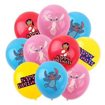 China Original Lilo And Stitch birthday balloon party latex supplies Lilo And Stitch 12 inch printed latex balloons party balloons decorations for sale