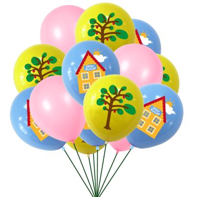 China Themed Latex Peppa Pig Birthday Party Decorations Cartoon Kids 12 Inch Latex Balloons Printed Balloons Party Supplies for sale