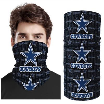 China LOW MOQ America Football Team Neck Tube Scarf NFL Magic Multifunctional Outdoor Bandana Custom LOGO Polyester for sale