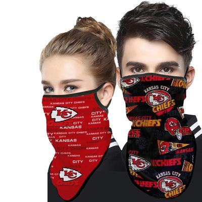 China Multifunctional custom LOGO printed NFL American football team multifunctional earhook sun protection outdoor cycling triangular bandana for sale