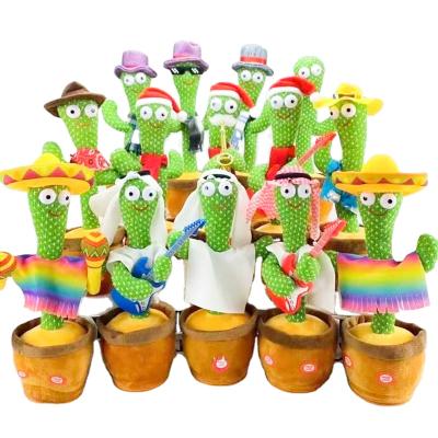 China Shining Hot Selling English-Arabic Spain Plush Sing Light Music Cactus Twist Dance Bailarin Plush Toys for sale