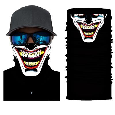 China Factory Price Multifunctional Magic Headband Skull Series Neck Tube Scarf Seamless Outdoor Warm Black Bandana for sale