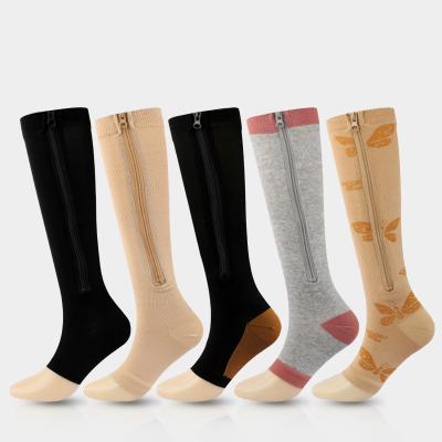 China NEW Fashion Zipper Sports Compression Outdoor Cycling Adult Unisex Socks Breathable for sale