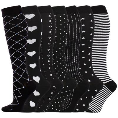 China Wholesales Breathable Running Outdoor Black Nurse Sport Compression Slimming Socks for sale