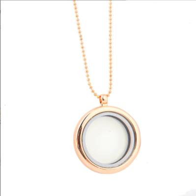 China Stainless Steel FASHIONABLE Glass Creativity Floating Locked Necklace for Lovely Girls Couples for sale