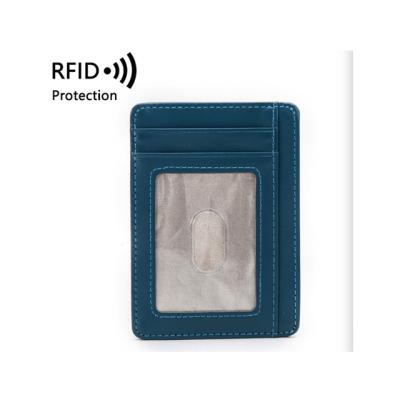 China Fashion PU Card Wallet RFID Cover Stand Card Wallet Leather Card Holders for sale