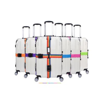 China Promotional Custom Logo Size Design Cross Luggage Accessories Rubber Luggage Belt Luggage Straps for sale