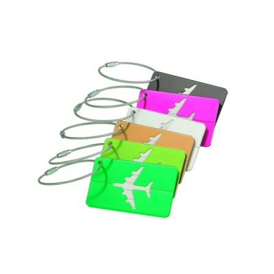 China Metallic Wholesale Promotional Custom Aluminum Luggage Tag Logo for sale