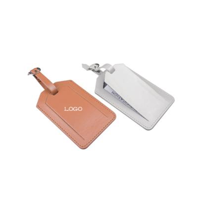 China Wholesale PU RFID Customized Small Luggage Bag PU Leather Tage Travel Designer Passport Holder Luggage Tag Clear Genuine Leather for sale