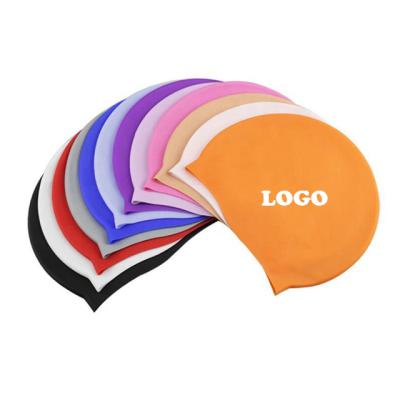 China Printed Swim Cap Promotional Gift For Sports Silicone Swim Cap For Adult Children Custom Logo Printed Silicone Swim Cap Suitable Seamless Hat for sale