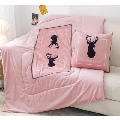 China New Arrival PORTABLE Canvas Style Pink Quillow Deer For Snuggling for sale