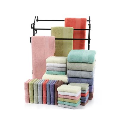 China Soft Promotional Custom Soft Comfortable Hotel Cotton Hand Towels Luxury 100% Home Bathroom Covers Set Beach Bath Towels for sale