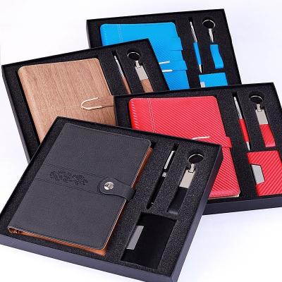 China Luxury Office Business Gift Sets Corporate Notebooks With Pens Usb Card Case U-Disk Promotional Gift Sets for sale