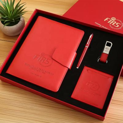 China Luxury A5 Business Gift Sets Custom Stationery Corporate Gifts For Women Men Hardcover Book PU Leather for sale