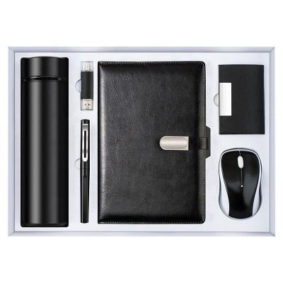 China Luxury Promotional Custom Fashion Single Pen Usb Wireless Mouse Digital Handy Thermos 6 in 1 Set Business Gift for sale