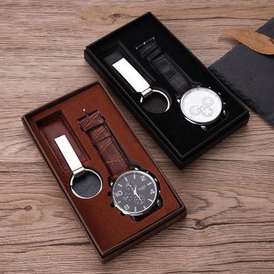 China Top Selling Popular Luxury Custom Stainless Steel Watch Key Chain Luxury Gift Set For Men Mother's Day Business Gift Corporate Set for sale