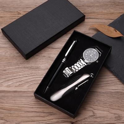 China Luxury Luxury Gift Box Set Custom Brand Logo Promotion Corporate Business Watch Pen Gift Set For Men for sale