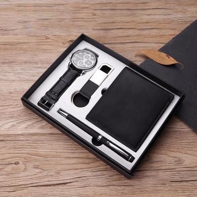 China Wholesale Luxury Agriculture Promotional Gift Set Workout Usb Watch Wallet And Pen Corporate Business Set For Women Men for sale