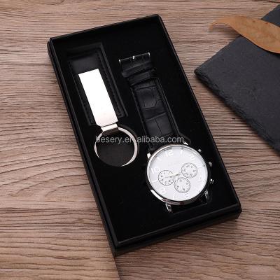 China Custom Brand Logo Key Chain Luxury Wholesale Luxury Suit Watch Set Gift Promotion Gift for sale