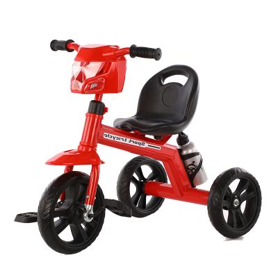 China Ride On Toy New Children Tricycle Plastic Seat With Front And Rear Basket Baby Pedal Tricycle for sale